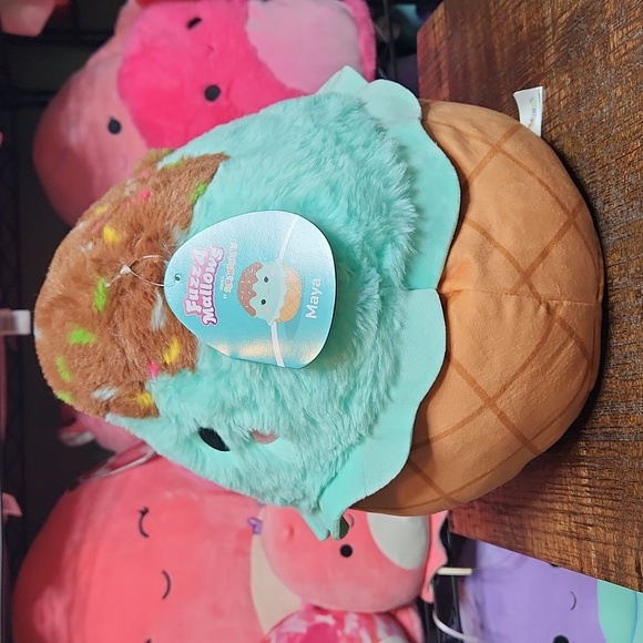 Fuzzamallows Maya Mint Chocolate Chip Ice Cream Cone 12" - Picture 3 of 3